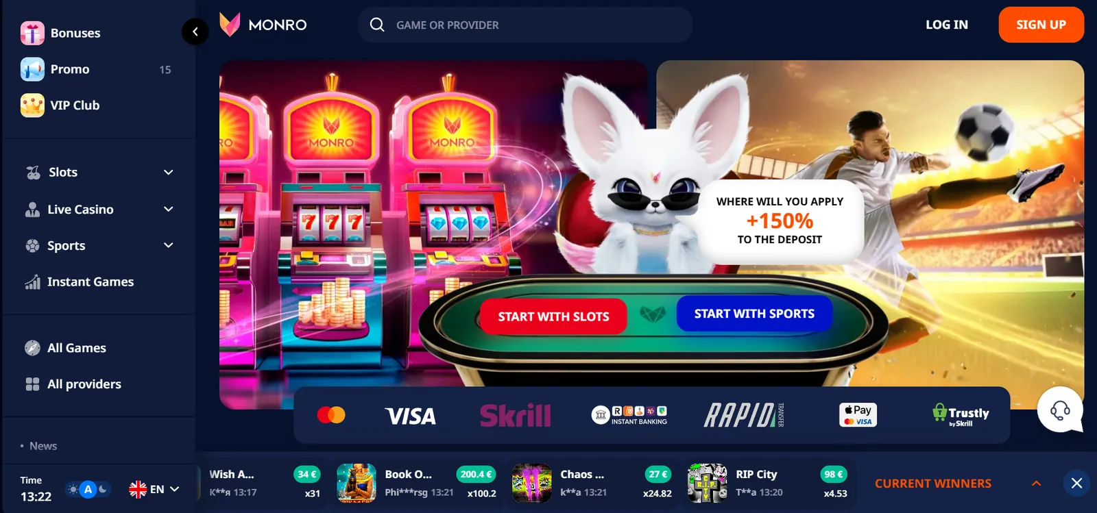 Лучшее онлайн-казино 2026 Monro casino Play’n GO